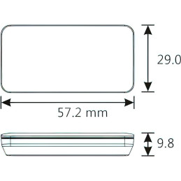 Voltmeter / Thermometer Slim NG rood